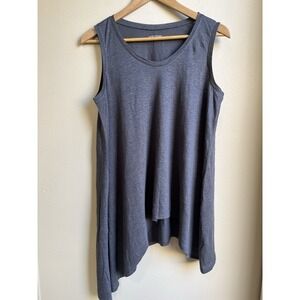 Eileen Fisher Asymmetrical Grey Linen Tunic Tank size XS NEW